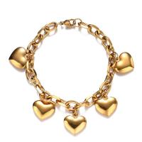Stainless Steel Jewelry Bracelet 304 Stainless Steel Heart fashion jewelry & for woman 16mm 7mm Sold Per Approx 7.08 Inch Strand