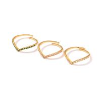 Zirkonia Edelstahl-Finger- Ring, Micro pave Zirkonia & für Frau, keine, 1.30x22mm, verkauft von PC