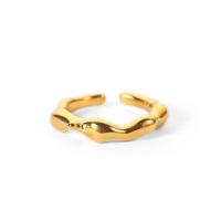 Edelstahl Ringe, Modeschmuck & für Frau, goldfarben, 4x18mm, verkauft von PC