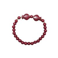 Fashion Bracelet Cinnabar, cinabre, unisexe, rouge vermeil, 6mm, Longueur:Environ 7.87 pouce, Vendu par PC