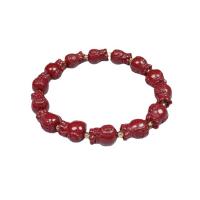 Fashion Bracelet Cinnabar, cinabre, unisexe, rouge vermeil, 12x9mm, Longueur:Environ 7.87 pouce, Vendu par PC