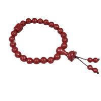 Fashion Bracelet Cinnabar, cinabre, unisexe, rouge vermeil, 8mm, Longueur Environ 7.48 pouce, Vendu par PC