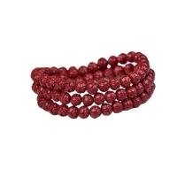 Fashion Bracelet Cinnabar, cinabre, unisexe, rouge vermeil, 6mm, Longueur:Environ 25.51 pouce, Vendu par PC