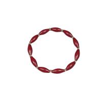 Fashion Bracelet Cinnabar, cinabre, unisexe, rouge vermeil, 6mm, Longueur Environ 7.48 pouce, Vendu par PC