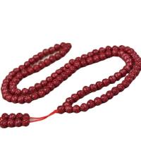 108 Mala Beads, Cinnabar, for woman, vermeil, 6mm, Sold By PC