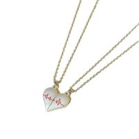 Couple Necklace Zinc Alloy Heart plated 2 pieces & with magnetic & for woman Length Approx 21.65 Inch Sold By PC