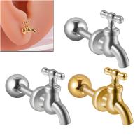 Stainless Steel Ear Piercing Jewelry 304 Stainless Steel Tap Vacuum Ion Plating Unisex Sold By Bag