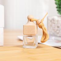 Vidrio Perfume Decoración colgante, con tapa de madera, diferentes estilos para la opción, 54x37mm, Vendido por UD
