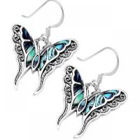 Zinc Alloy Drop Earrings Butterfly antique silver color plated fashion jewelry & for woman nickel lead & cadmium free Sold By Pair
