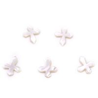 Natural Seashell Beads, Cross, DIY, white, 16x18mm, Sold By PC