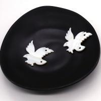 Shell Pendants Freshwater Shell Dove DIY & double-hole white Sold By PC