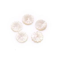 White Lip Shell Beads Flower DIY white Sold By PC