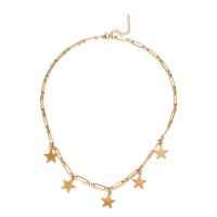 Stainless Steel Jewelry Necklace, 304 Stainless Steel, with 1.97inch extender chain, Star, fashion jewelry & for woman, more colors for choice, 15mm, Sold Per Approx 17.72 Inch Strand