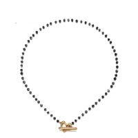 Glasperlen Halsketten, 304 Edelstahl, mit Glas, Modeschmuck & für Frau, keine, verkauft per ca. 15.75 ZollInch Strang