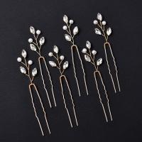 Tibetan Style Hair Stick, with Crystal & Plastic Pearl, 6 pieces & fashion jewelry & for woman, more colors for choice, nickel, lead & cadmium free, 100x20mm, 6/Set, Sold By Set