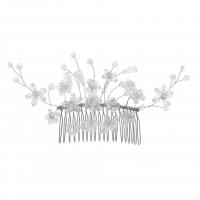 Dekoratives Haarkämmchen, Zinklegierung, mit Kristall, Modeschmuck & für Frau, keine, frei von Nickel, Blei & Kadmium, 160x130mm, verkauft von Tasche