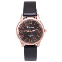 Women Wrist Watch, PU Leather, with Glass & 304 Stainless Steel & Tibetan Style, rose gold color plated, waterproofless & for woman, more colors for choice, 250x33x10mm, Sold By PC