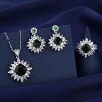 Conjuntos de jóias de strass, cobre, Padrão Geométrico, platinado, para mulher & com strass, Mais cores pare escolha, vendido por PC