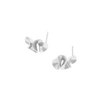 925 Sterling Silver Stud Earrings, Geometrical Pattern, plated, Korean style & for woman, more colors for choice, 13.26x11.35mm, Sold By Pair