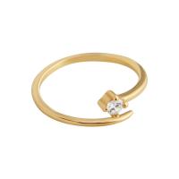 Solidny srebrny pierścień, Srebro 925, Wzór geometryczny, Platerowane w kolorze złota, Koreański styl & regulowany & dla kobiety & z kamieniem, rozmiar:3-5.5, sprzedane przez PC