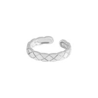 Sterling Silver Jewelry Finger Ring, 925 argento sterlina, Motivo geometrico, placcato, Stile coreano & regolabile & per la donna, nessuno, Misura:6, Venduto da PC