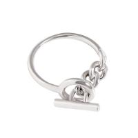 Cubic Zirconia Micro bana Sterling Silver ringar, 925 Sterling Silver, Geometriskt mönster, platinerade, Koreanska stil & för kvinna, Storlek:4.5, Säljs av PC