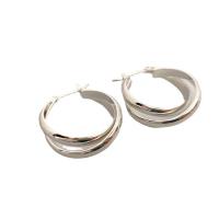Brass Leverback Earring Donut plated for woman Sold By Pair