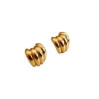 Brass Stud Earring, 18K gold plated, for woman, 14.50x15.50mm, Sold By Pair