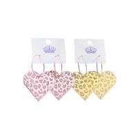 Acrylic Jewelry Earring with Zinc Alloy Heart fashion jewelry & for woman Sold By Pair