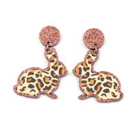 Easter Jewelry Acrylic Rabbit fashion jewelry & for woman Sold By Pair
