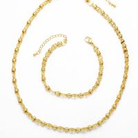 Brass Jewelry Set 18K gold plated & for woman nickel lead & cadmium free 6mm Sold By PC