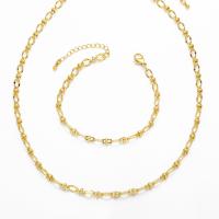 Brass Jewelry Set 18K gold plated & for woman nickel lead & cadmium free 5mm Sold By PC