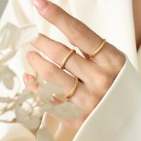 Titanium Steel Finger Ring three pieces & fashion jewelry & for woman golden nickel lead & cadmium free 0.2cm Sold By Set