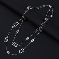 Mode-Multi-Layer-Halskette, Zinklegierung, plattiert, Modeschmuck & für Frau, keine, frei von Nickel, Blei & Kadmium, Länge ca. 70 cm, verkauft von PC