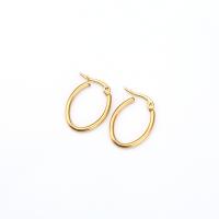 Rustfrit stål Lever Tilbage Earring, 304 rustfrit stål, 18K forgyldt, mode smykker & forskellig størrelse for valg & for kvinde, gylden, Solgt af par
