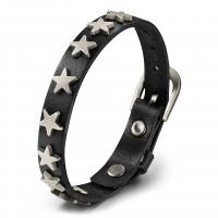 PU Leather Cord Bracelets with Zinc Alloy fashion jewelry & Unisex black Length Approx 10.24 Inch Sold By PC