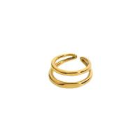 خاتم إصبع الفولاذ المقاوم للصدأ, مجوهرات الموضة & حجم مختلفة للاختيار & للمرأة, ذهبي, 13mm, حجم:6-8, تباع بواسطة PC