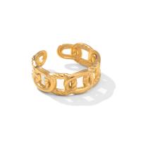 Vinger Ring in edelstaal, mode sieraden & voor vrouw & hol, gouden, 8x20mm, Verkocht door PC
