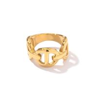 Палец кольцо из нержавеющей стали, ювелирные изделия моды & разный размер для выбора & Женский, Золотой, 12.60mm, размер:6-8, продается PC