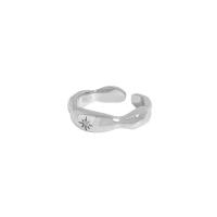 Sterling Silver Jewelry Finger Ring, 925 argento sterlina, placcato, Stile coreano & regolabile & Micro spianare cubic zirconia & per la donna, nessuno, 5.70mm, Misura:6.5, Venduto da PC