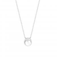 Sterling Silber Halsketten, 925 Sterling Silber, mit Kunststoff Perlen, mit Verlängerungskettchen von 5cm, plattiert, Koreanischen Stil & für Frau, keine, 12.30mm, Länge:ca. 40 cm, verkauft von PC