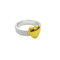 Brass δάχτυλο του δακτυλίου, Ορείχαλκος, επιχρυσωμένο, διαφορετικό μέγεθος για την επιλογή & για τη γυναίκα, δύο διαφορετικά χρώματα, Sold Με PC