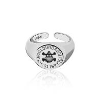 Ring Finger mosiądz, Powlekane, Regulowane & imitacja srebra Tajlandia & dla kobiety, srebro, sprzedane przez PC
