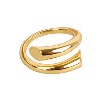 Brass δάχτυλο του δακτυλίου, Ορείχαλκος, επιχρυσωμένο, Ρυθμιζόμενο & για τη γυναίκα, περισσότερα χρώματα για την επιλογή, Sold Με PC