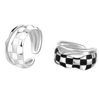 Brass Finger Ring, plated, Adjustable & for woman & enamel, more colors for choice, Sold By PC