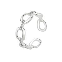 Brass Finger Ring plated Adjustable & for woman & hollow silver color Sold By PC