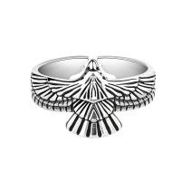 Brass Finger Ring eagle platinum color plated Adjustable & for woman platinum color Sold By PC