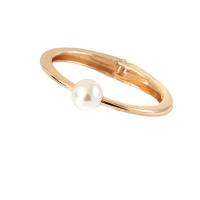 Zinc Alloy Bangle with Plastic Pearl fashion jewelry golden nickel lead & cadmium free inner 58~65mm Sold By PC