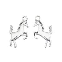 Tibetan Style Animal Pendants, Horse, antique silver color plated, DIY, silver color, nickel, lead & cadmium free, 34x21x2mm, Approx 100PCs/Bag, Sold By Bag