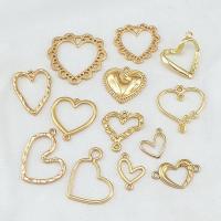 Tibetan Style Heart Pendants, gold color plated, DIY & different styles for choice & hollow, more colors for choice, nickel, lead & cadmium free, Approx 100PCs/Bag, Sold By Bag